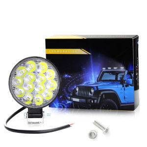 AUTOFun 6 Inci Lampu Kabut Mobil Sepeda Motor SUV OffRoad Truk LED Lampu Sorot Penerang Kerja Lampu Sorot 24LED Work Light