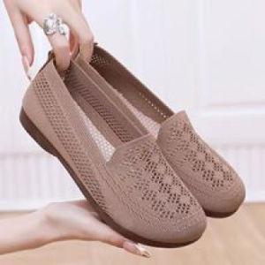 2025 Spring/Summer New Fashion Casual Mesh Breathable Hollow Flat Loafers For Women