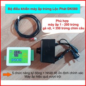 Bộ điều khiển nhiệt độ và độ ẩm máy ấp trứng Lộc Phát ĐK580N ấp 1-200 trứng gà vịt dưới 350 trứng chim bồ câu