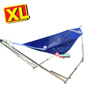 เปลญวนชุดใหญ่ เปลไกว พร้อมขาตั้ง สำหรับเด็กและผู้ใหญ่ พกพาสะดวก พับเก็บได้ ประหยัดพื้นที่ใช้งาน