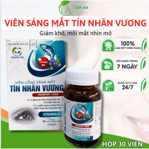 Viên uống sáng mắt Tín Nhãn Vương bổ mắtviên sáng mắt giảm các triệu chứng khô mắt mỏi mắt nhìn mờ hộp 30 viên