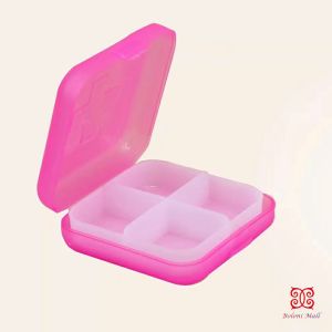 กล่องยา มินิ กล่องสีสันลูกกวาด หลายช่อง กล่องยาแบบพกพา Cross-packing pill box