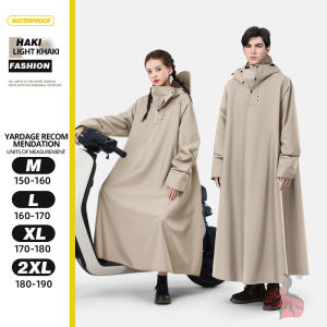 Long Motorcycle Raincoat Thickened Waterproof Integrated Rain Poncho Breathable Hooded Raincoat