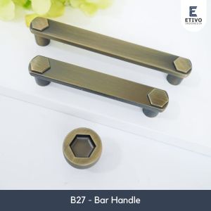 Etivo B27 Tarikan Laci Pentol Gagang Pintu Lemari Bronze Rustic Industrial Premium Kenop Bar