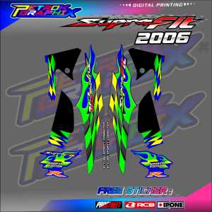 STRIPING VARIASI HONDA SUPRA FIT 2006 / STIKER LIST VARIASI MOTOR SUPRA FIT 2006