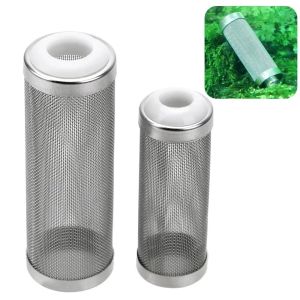 HEALMEYOU Cylinder Aquarium Inflow Inlet Filter Stainless Steel Useful Aquarium Filter Durable Water Inlet Case Filter Mesh for Aquarium Accessories
