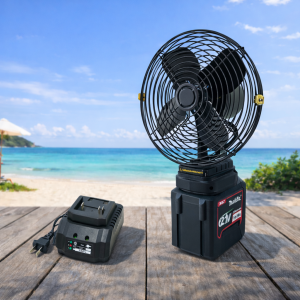 Quạt 8inch Lồng Sắt Cánh Sắt Dùng Pin 20CELLS Makita Dung Lượng Lớn Tặng Kèm Bộ Sạc Nhanh