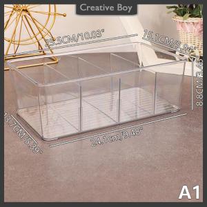 [Creative] Tea Bag Storage Box Office Multifunctional Storage Box with Lid Acrylic Organizer Coffee Bag Compartment Box