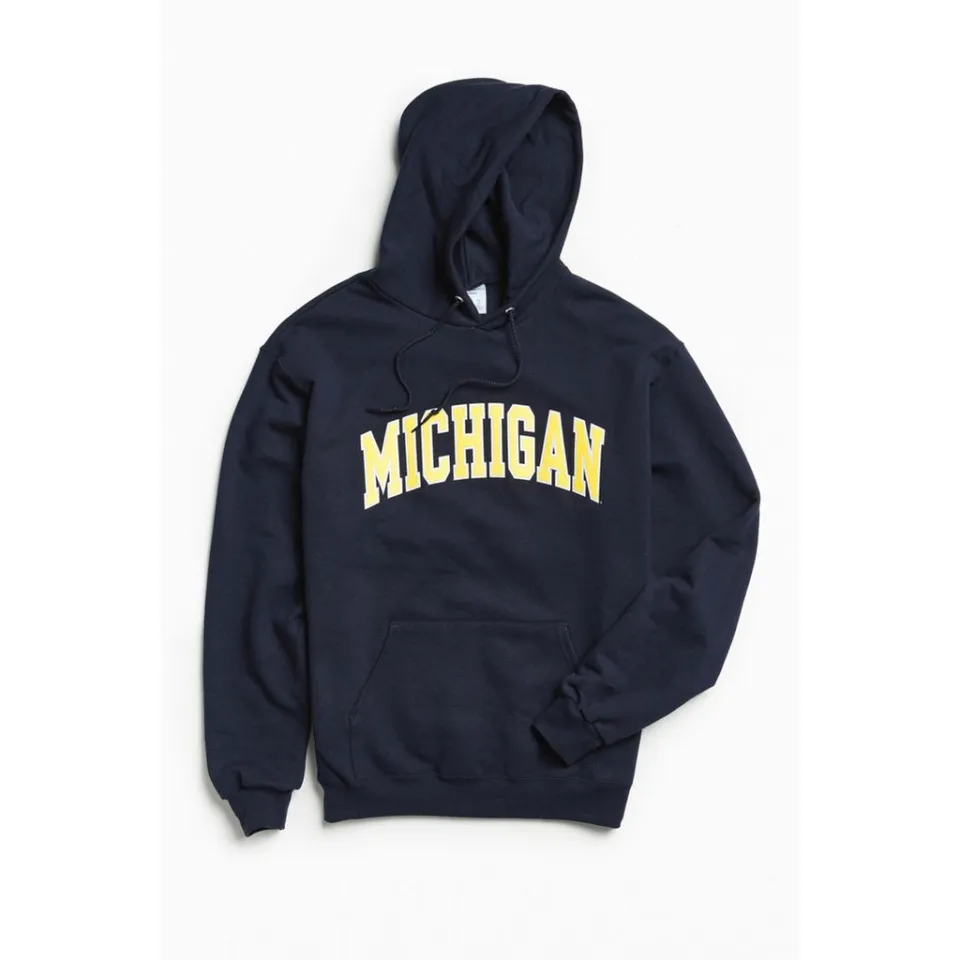 SWEATER HOODIE MICHIGAN UNIVERSITY Hoodie Katun Pull Over Ukuran