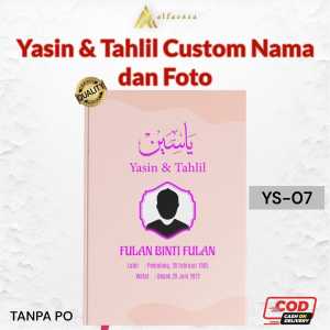 Alfareza - Buku Yasin & Tahlil Terjemahan Hardcover Custom 128 halaman ARAB Latin I Terjemah BISA Pasang FOTO FREE SISIPAN Nama Keluarga