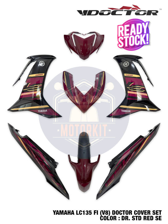 YAMAHA LC135 FI V8 135LC SPECIAL CUSTOM COLOR BARU BODY COVER SET RED SE TITAN MERAH STICKER TANAM
