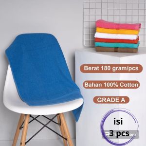 MURAH ISI 3 Handuk MUTIA Polos Ukuran 50 X 100 Nyerap Air Free Ongkir Bisa COD
