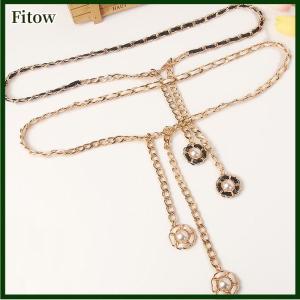 Fitow Chain Belts For Women Punk Style Metal Dress Decoration Waist Chain Ladies Luxury Designer Clothing Accessories