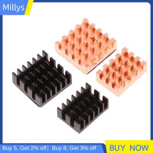 Millys 1 bộ tinh khiết đồng làm mát tản nhiệt nhôm tản nhiệt mát tản nhiệt làm mát Kit cho Cam Pi Zero 3 3B