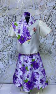 kimona patadyong set for kids girls with flower design
