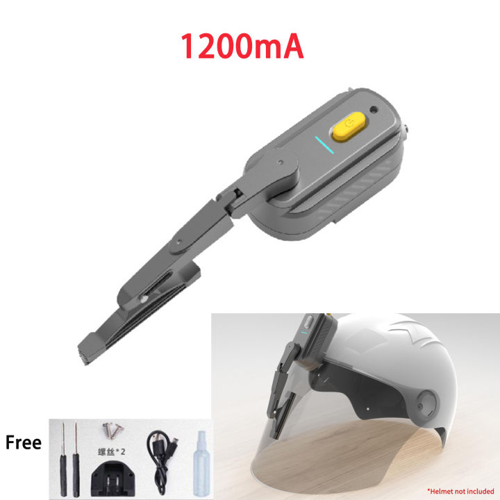 1200mA Rechargeable Motorcycle Helmet Visor Wiper Universal Helmet