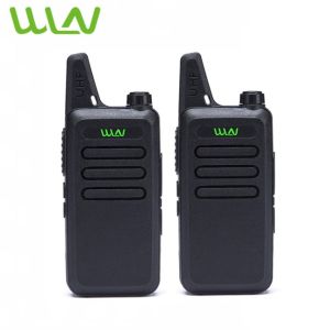 SET OF 4 WLN KD-C1 UHF 400-470MHZ 16 Channel Two-Way Walkie Talkie Radio 5W (Black)