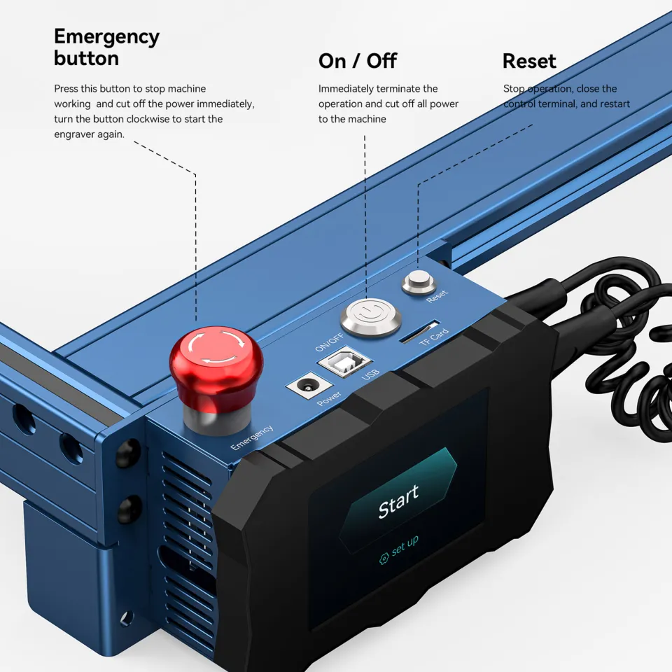 ATOMSTACK A20 Pro La-ser Engraver 130W, 20W Optical Power La-ser Cutter  with F30 Pro Air Assist Kit 