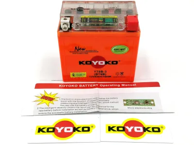 ( 100% ORIGINAL / JULY 2022*NEW* )KOYOKO NANOGEL HONDA RS150 /CBR150 BATTERY YT6B-3( 12V6AH/10HR BT6B)