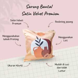 Sarung Bantal Printing Velvet Satin Uk 45x45 by shafiyyah.sarban