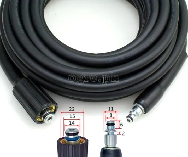 2024 Replacement 6/10 / 15 /20meters Pressure Washer Hose for Black