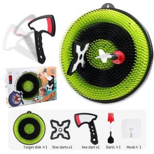 【SG STOCK】Dart Set with Axe Darts Indoor Outdoor Throwing Set 30CM Round Throwing Target Green blue