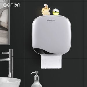 【Gods House】Wall Mounted Tissue Box Toilet Paper Holder Waterproof Shelf Toilet Paper Tray Roll Paper Tube Storage Box Bathroom Accessories
