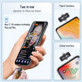 TNW A11 Mini wireless Lavalier Microphone 2 in 1 noise reduction Mini Dual Mic Plug-Play for IOS Type-c Vlogging Interview YouTube Live Streaming. 