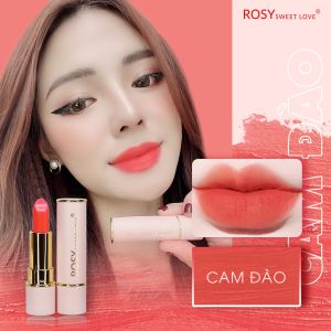 Son Rosy - Son Rosy Sweet Love - Son Sáp lì Rosy - Son nhung lì Rosy Matte Lipstick  Không Chì màu Hồng kute cao cấp chính hãng