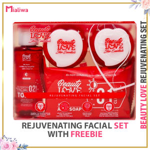 Beauty Love Rejuvenating Set Pampaputi Whitening Exfoliating Moisturizing Hydrating Beauty Skin Care Kojic Soap Toner Sunblock Sunscreen Night Cream Moisturizer Pimple Acne Pore Dark Spot Pekas Melasma Scar Blemishes Anti Aging Glass Skin For Men & Women
