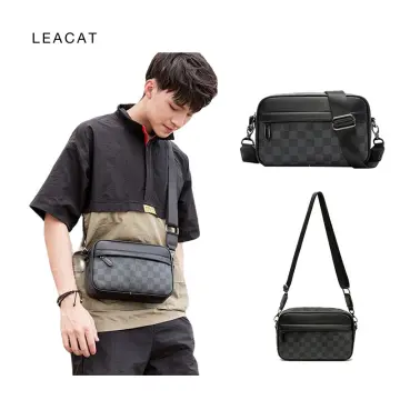 Shop Leather Sling Bag Black For Men online Oct 2024 Lazada .my