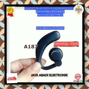 A187 HEADPHONE SPORT OLAHRAGA BLUETOOTH BISA KUPING KIRI KANAN SINGLE BLUETOT BLUTUT BLUETOOT WIRELESS WIRELES 5.3 TYPE C SUPER BASS AUDIO Konektivitas headset Bluetoth game belajar musik Peredam Kebisingan Aktif audio Tahan Air earphone Vokalisme vokalis