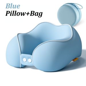 AIKENN Memory Foam Neck Pillow U Shaped Travel Pillow Nap Pillow Office School Breathable Machine Washable Storage Box