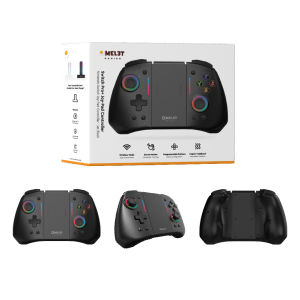 Omelet Gaming Switch Pro+ Joy-Pad JoyCon Controller Crystallized ABXY Button Adjustable RGB Ring Responsive Button Turbo Premium Material