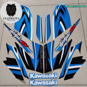 STRIPING STICKER LIS LES POLET kawasaki ninja ss 2011 2012 biru list body standar kualitas terbaik termurah Mahkota Stiker