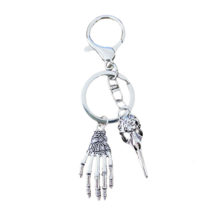 Creative Bird Head Skull Claw Pendant Keychain Metal Car Keyring Bag Ornament Hanging Accessories Anniversary Gift