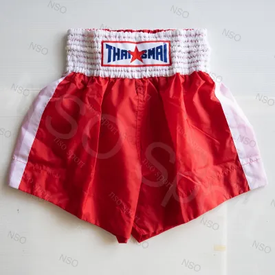 Thaismai ไทยสมัย กางเกงมวย ผ้าร่ม สีล้วนมีแถบ