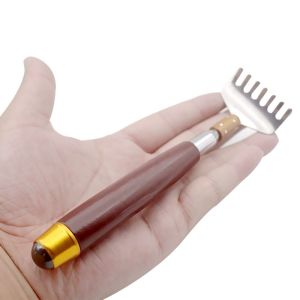ESH63 Blood Circulation Wooden Telescopic Backscratcher Massager Tool Men Itch Scraper Back Scraper ic Bead Massage Roller Extendable Back Scratcher Massage Claw