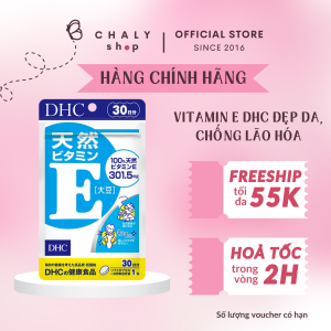 Viên uống Vitamin E DHC trẻ hoá làn da ngăn lão hoá 30 ngày Nhật Bản