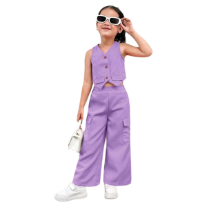 JASMINNew Hot Trend Best Seller V neck Chaleco Vest and  Cargo Pants Terno Set   - ages from 4 to 12 ages - classy and elegant - timeless classic  - timeless piece - casual office or party - classic piece - super kapal ng tela - hindi kayo magsisi Our a