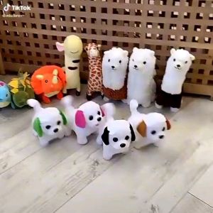 TẶNG PIN- Đồ chơi chó bông biết đi kêu chạy pin nhiều mẫu cún con cún bông quà tặng sinh nhật đồ chơi bé trai bé gái