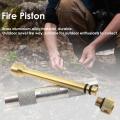 Brass Piston Fire picker xách tay đánh lửa Piston Súng hữu ích nén khí lửa ống dụng cụ sinh tồn cho du lịch ngoài trời. 