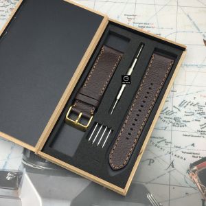 Dây Da Đồng Hồ Fossil Casio Samsung Huawei Da Bò Thật Hai Mặt Handmade Chốt thông minh