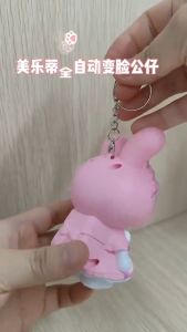 Rantai Kunci Cartoon Face Expression Changing Toy Keychain Ornament Creative Pendant Cartoon Cute