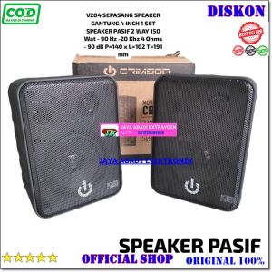 V204 ORI SPEAKER GANTUNG 4 INCH SEPASANG 1 SET PASIF 2 WAY SPK SPEKER COLUMN PASIVE SEPASANG SPIKER.