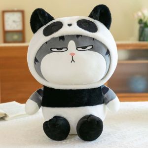 PANG8 Soft Toy Panda Children Gift Cat Cosplay Frog Plush Pillow Home Decoration Animal Plush Transformed Cat Plush Animal Toy Dressup Cat Plush Doll Cat Plush Toys Stuffed Toys