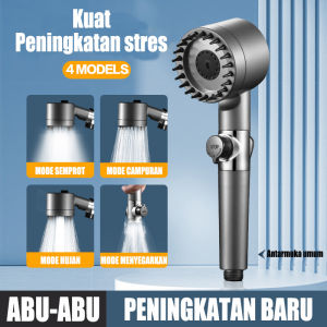 ⭐Saringan Bawaan⭐Kepala Shower Kamar Mandi Tekanan Tinggi Pijat Peningkatan Tekanan 500% Menyaring Kualitas Air 4 Mode Penyesuaian Anti Ledakan Tebal Shower Head Hand Shower