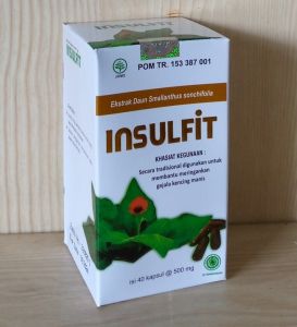INSULFIT Kapsul Ekstrak Daun Insulin Obat Diabetes isi 40 Kapsul Herbal Gula Darah