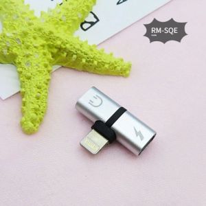 2 In 1 Dual Lighting Audio Charger Splitter Converter Aux Charging Splitter Connector compatible for lighting mobile phone