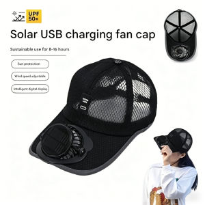 Outdoor Solar Fan Cap USB Rechargeable Anti-UV Breathable Hat Outdoor Sports Cycling Fishing